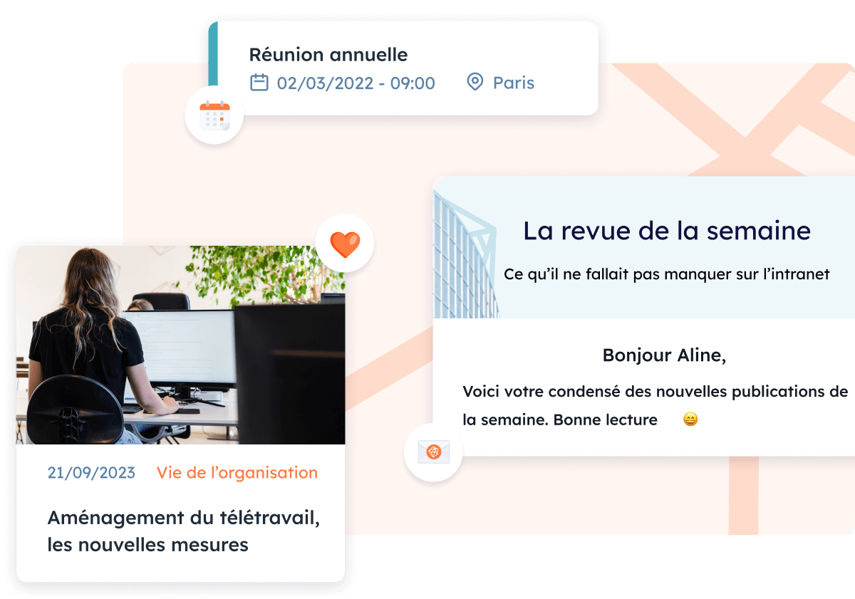 fonctionnalités intranet pour diffuser les informations et documents