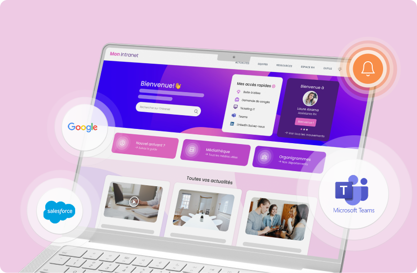 Illustration intranet et outils collaboratifs