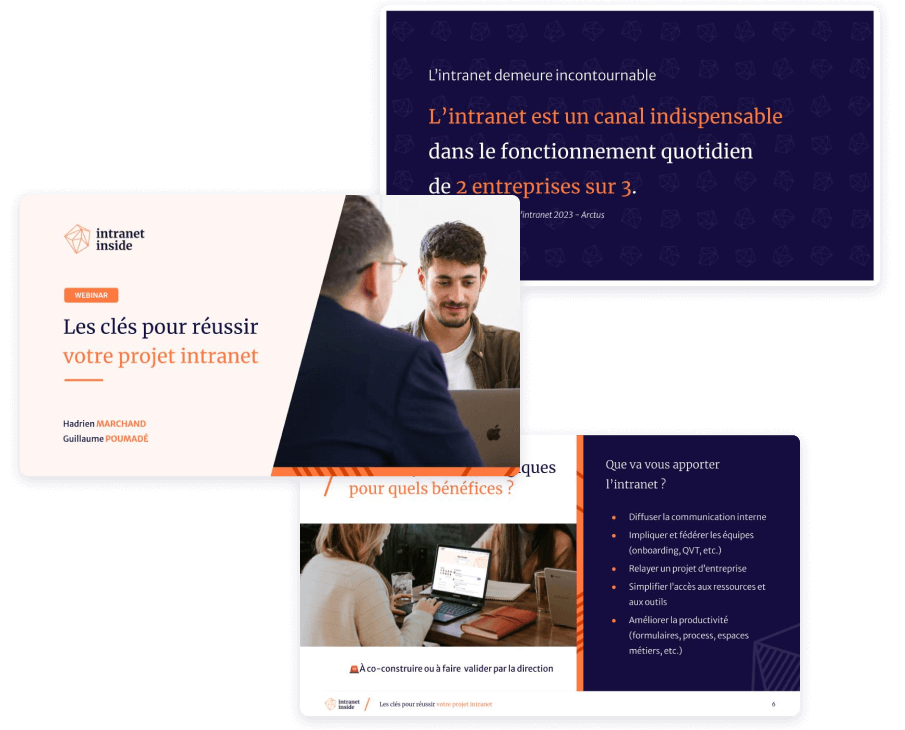 Slides présentées durant le webinar des 10 clés pour lancer son projet intranet