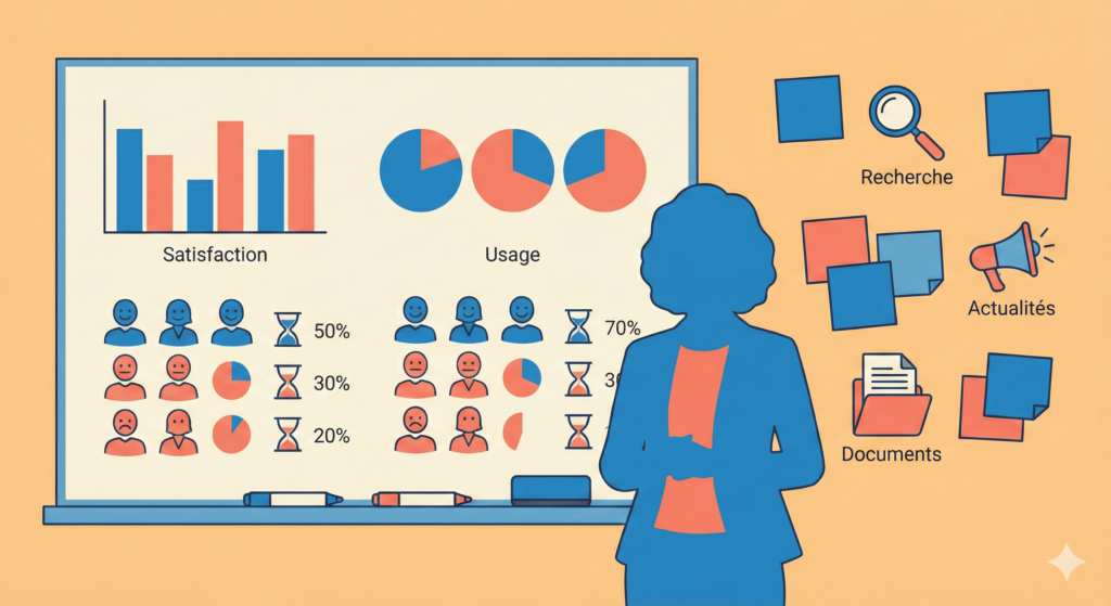 Illustration d'un brouillon d'arborescence intranet