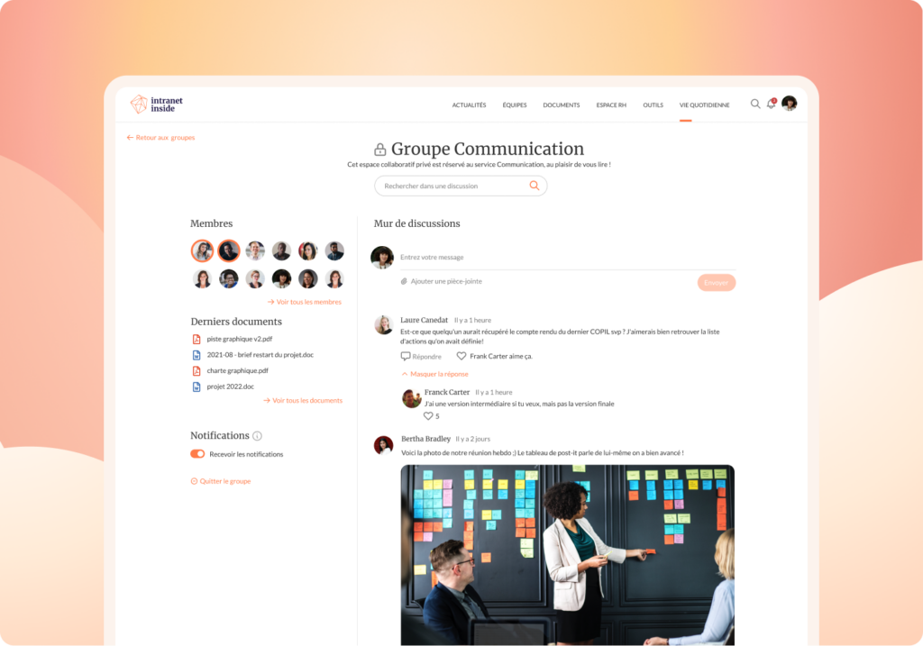 espace collaboratif inftranet