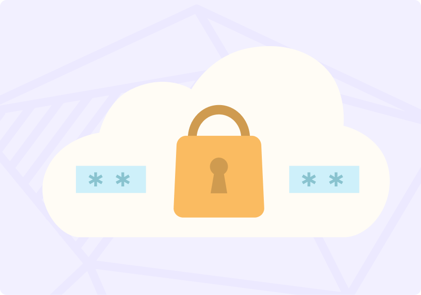 image d'un cadenas dans un nuage