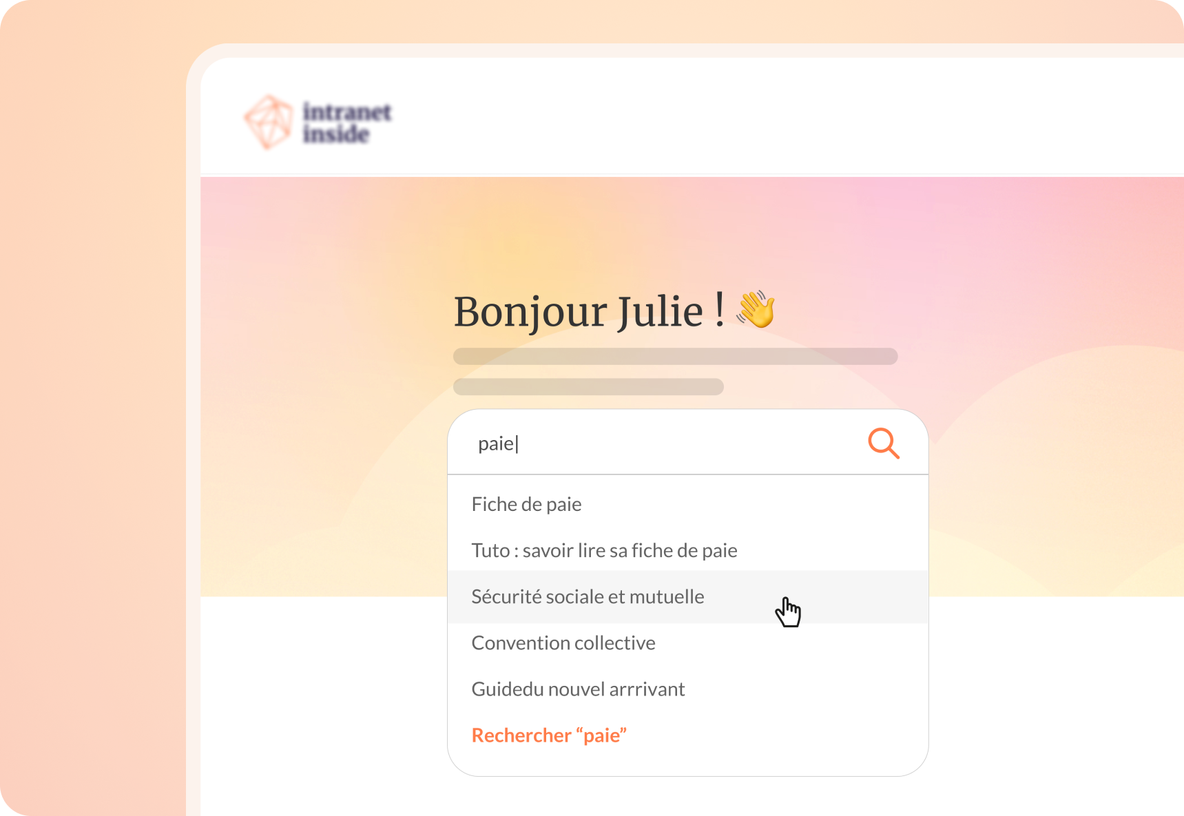Un moteur de recherche dans une solution intranet