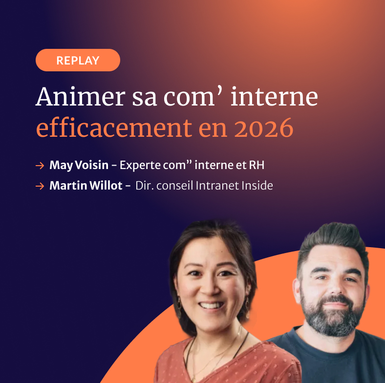 Animation communication interne affiche replay webinaire
