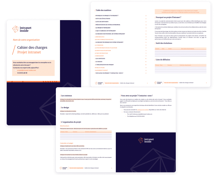 Exemple de cahier des charges