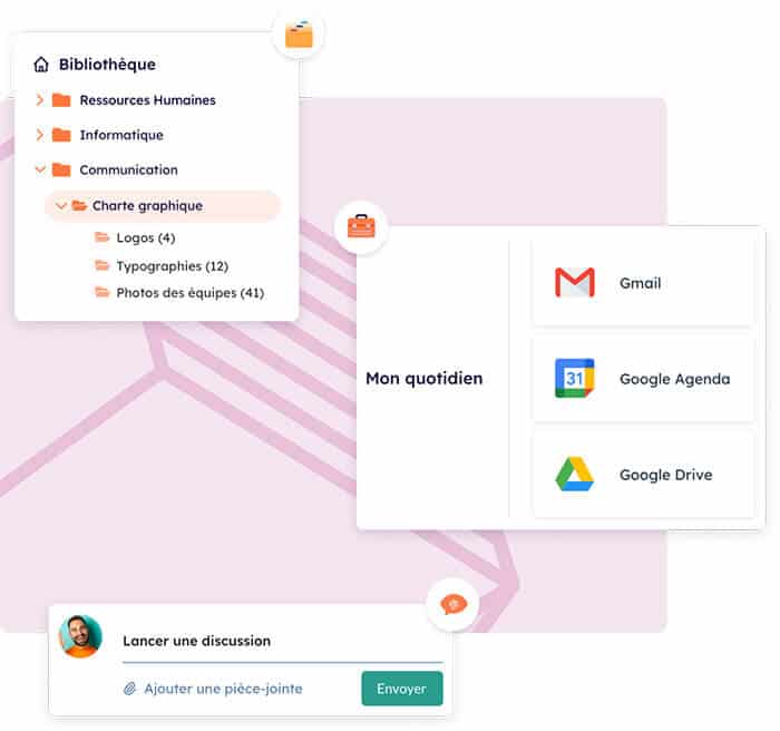 Fonctionnalités Digital Workplace Intranet Inside